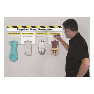 Accuform Signs PPL404 Caution Sign, 12 x 36In, BK/WHT/YEL, ENG