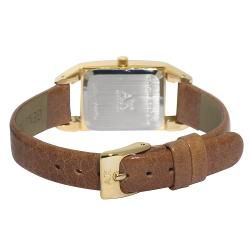 Anne Klein Honey Brown Leather Strap Watch