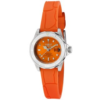 Invicta Womens Pro Diver/Mini Diver Orange Polyurethane Watch