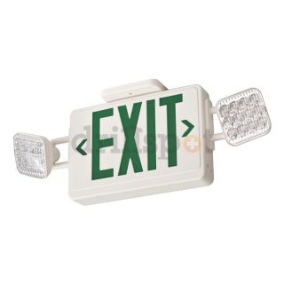 Lithonia ECG LED Exit Sign w/Emergency Lights, 3.2W, Grn