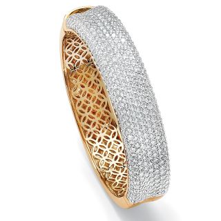 Isabella Collection 14k Two tone Goldplated Cubic Zirconia Bangle