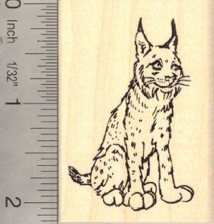 Lynx Rubber Stamp Bobcat Wildcat Wildlife Arts, Crafts