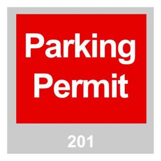Brady 96235 Parking Permits, Windshield, Red, PK 100