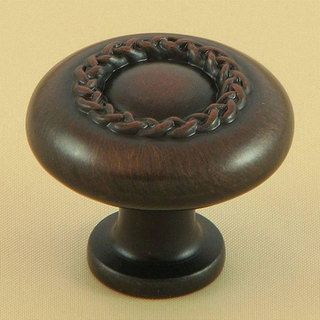 Stone Mill Oil Bronze Rope Cabinet Hardware Knob (Pack of 10