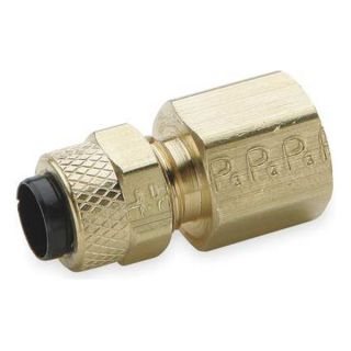 Parker 66P 4 2 Female Connector, 1/4 In, Brass, PK 10