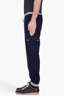 Band Of Outsiders Navy Wool Cargo Lounge Pants for men
