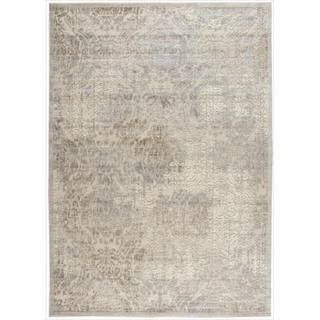 Graphic Illusions Beige Antique Damask Pattern Rug (53 x 75
