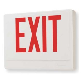 Lithonia LHQM S W 3 R HO R0 Exit Sign w/Emergency Lights, Red